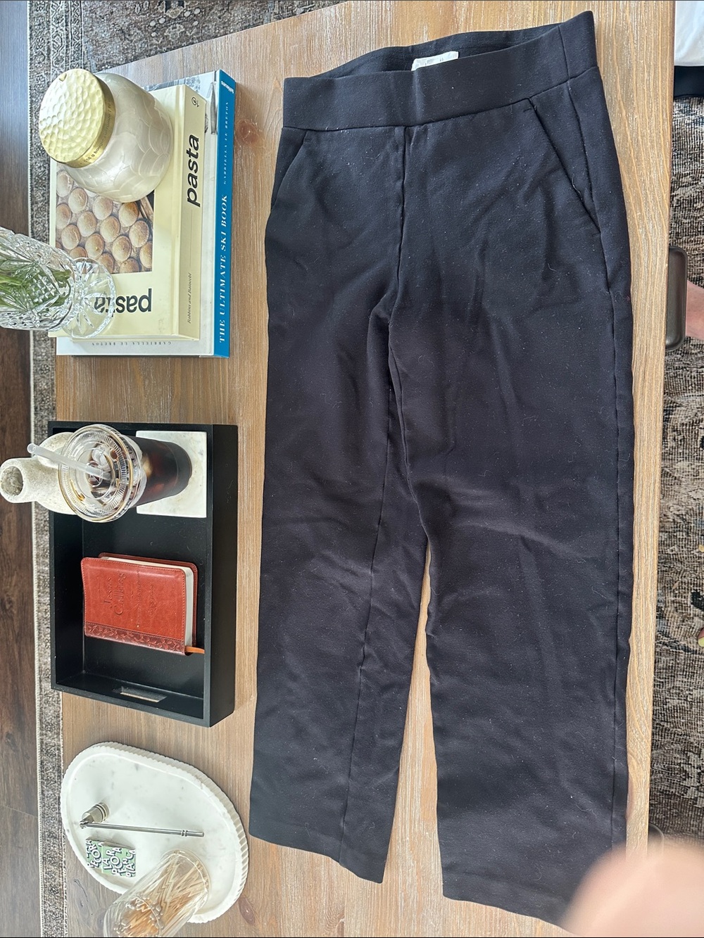 Tailored Black Stretch Dress Pants for women